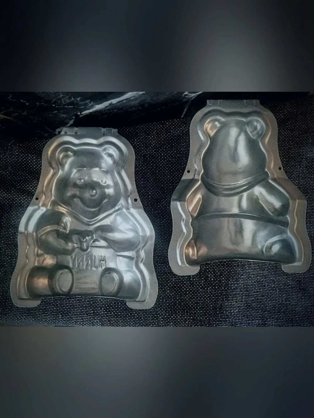 2- Vintage Aluminum Wilton Industries Winnie The Pooh Cake Molds